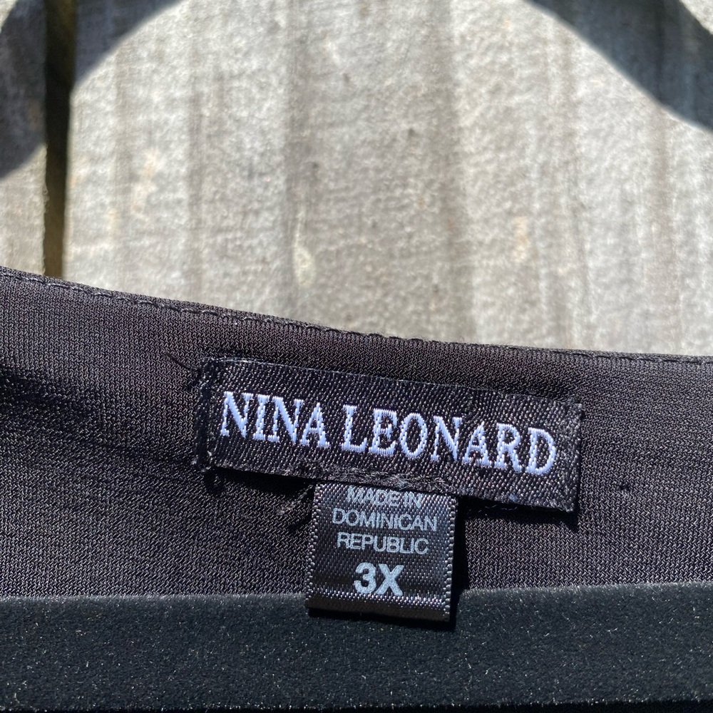 Nina Leonard Women's Black and White Dress - Sz 3X - Picture 3 of 7